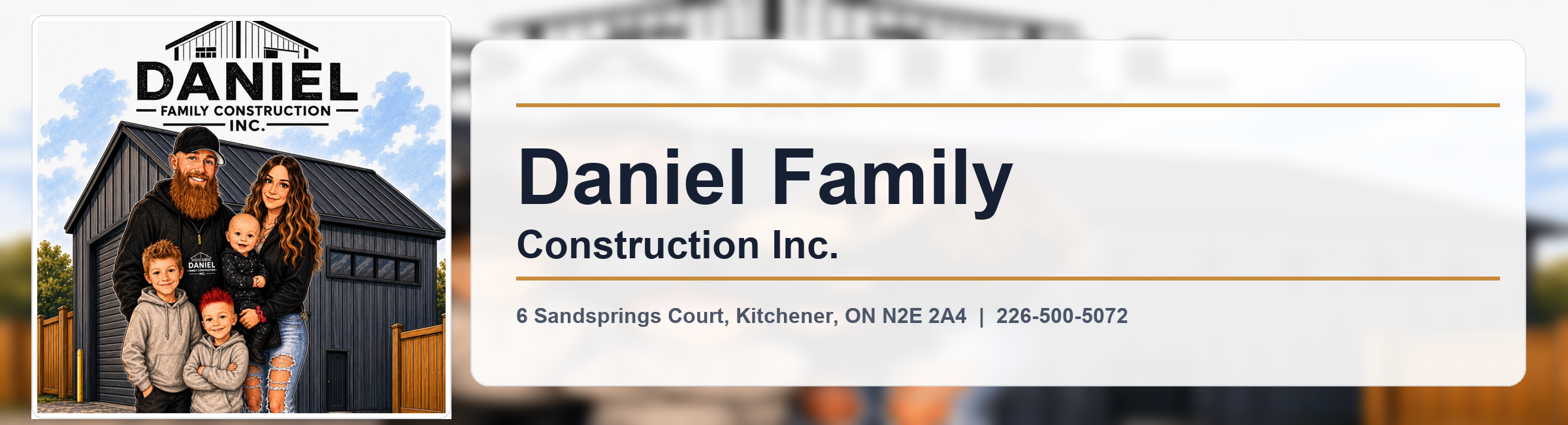 Daniel Family Construction Inc. company letterhead